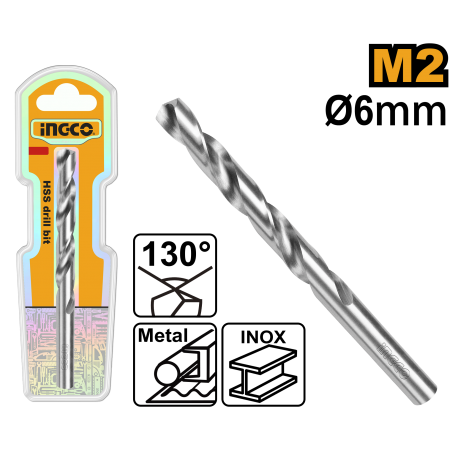 PUNTA M2 HSS  6MM 130GRADI 1PZ