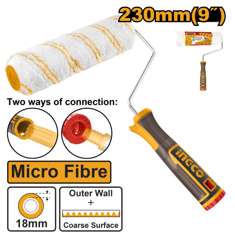 RULLO 23CM IN MICROFIBRA CON MANICO